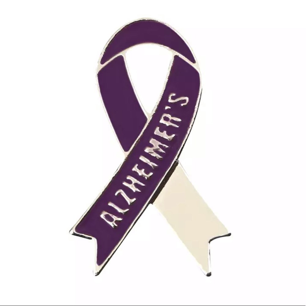Alzheimer’s Enamel Lapel Pin Dementia Awareness Advocacy Keepsake Badge Gift